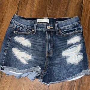 MUDD Distressed Denim Shorts - Blue